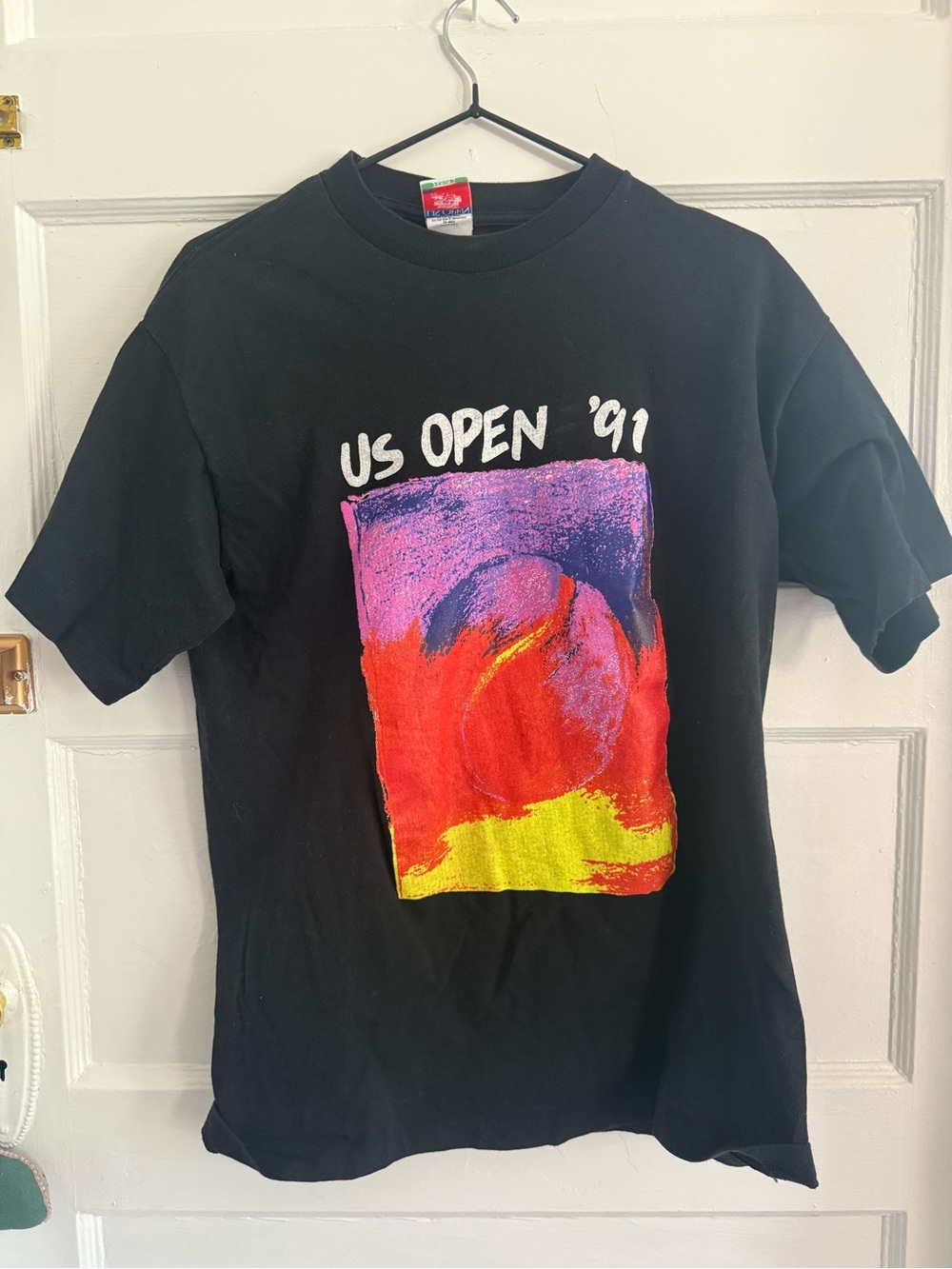 Authentic vintage US Open '91 Black Graphic men’s Tee